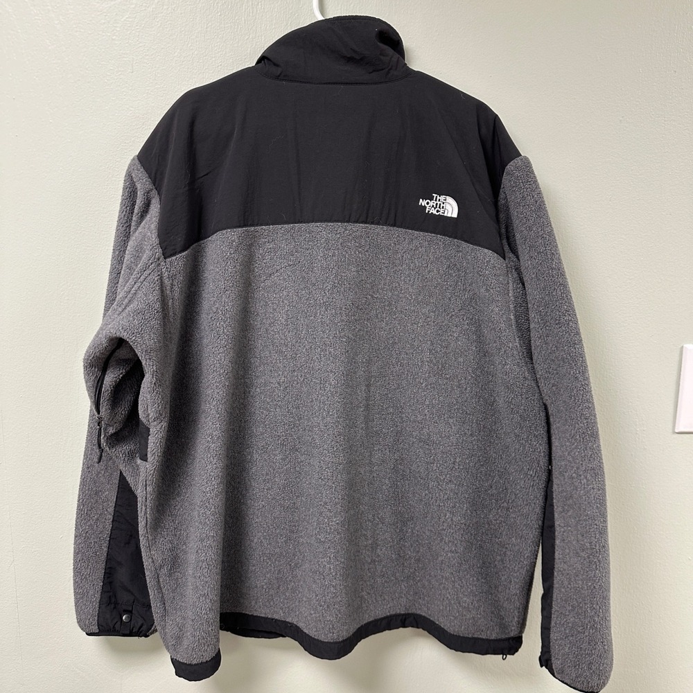 The‎ North Face Denali Polartec Fleece Jacket Mens XXL Grey Black Full Zip Coat - Picture 7 of 7
